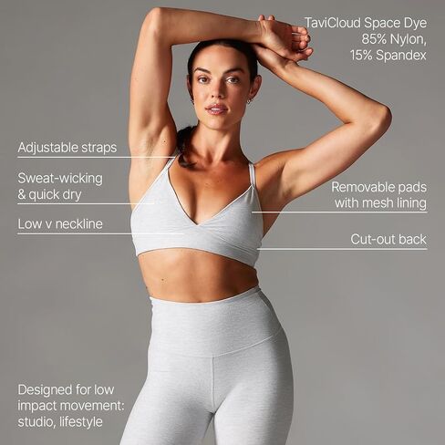 Tavi Women’s Adjustable Studio Bra – Low Impact Support, Sports Bras for Women, Workout Bra with Removable Pads in Saudi Arabia