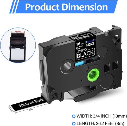 USUPERINK 1PK متوافق مع شريط صانع الملصقات Brother P-Touch TZe-B51 TZ-B51 TZeB51 TZB51 أسود على برتقالي Fluo 24 مم 0.94 بوصة 1 بوصة × 16.4 قدم شريط ملصقات TZe TZ مصفح لـ PT-330 350 520 530 540 in Kuwait