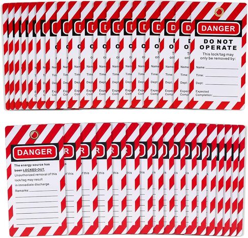 Boviisky 9001 Lockout Tagout Tags- 35 Pack- Compliance Safety Tags for Lock Out in Saudi Arabia