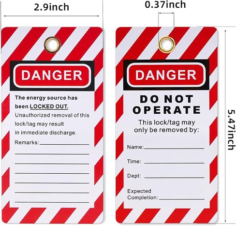 Boviisky 9001 Lockout Tagout Tags- 35 Pack- Compliance Safety Tags for Lock Out in Saudi Arabia