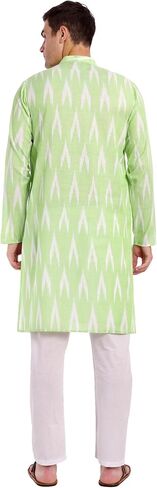 SKAVIJ Men's Cotton Kurta Pajama Set Indian Ethnic Henley Shirt Long Sleeve and Casual Pants Yoga Outfits in Saudi Arabia