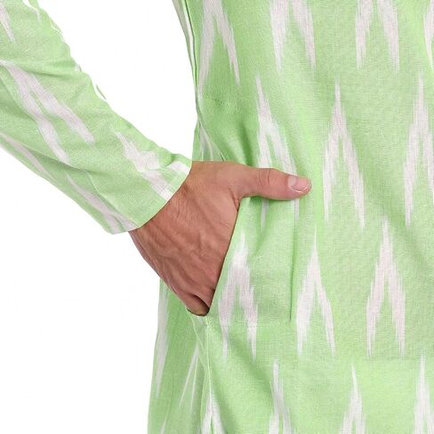 SKAVIJ Men's Cotton Kurta Pajama Set Indian Ethnic Henley Shirt Long Sleeve and Casual Pants Yoga Outfits in Saudi Arabia