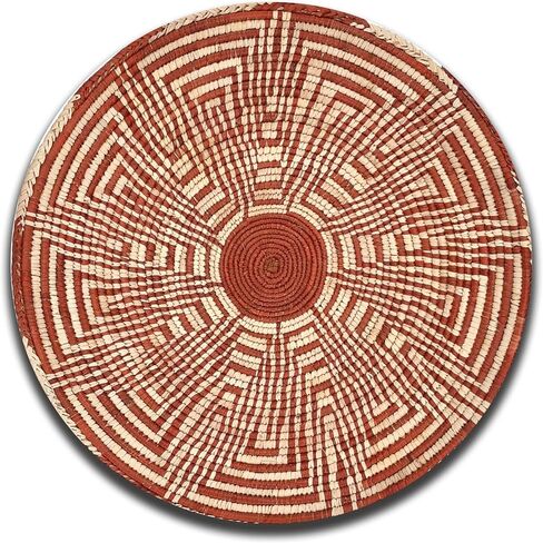 سلة حائط منسوجة من النخيل الطبيعي، لوحة جدارية معلقة لديكور المنزل، هدية الانتقال لمنزل جديد، ديكورات منسوجة جنوب غرب للحائط، هدايا مصنوعة يدويًا in Kuwait