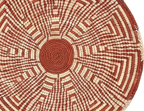 سلة حائط منسوجة من النخيل الطبيعي، لوحة جدارية معلقة لديكور المنزل، هدية الانتقال لمنزل جديد، ديكورات منسوجة جنوب غرب للحائط، هدايا مصنوعة يدويًا in Kuwait