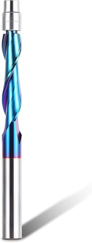 HQMaster Compression (Up & Down) Spiral Flush Trim Router Bit, 1/4 Inch Shank Nano Coated Solid Carbide Flush Trim Router Bits in Saudi Arabia