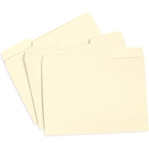 Blue Summit Supplies 100 White File Folders, 1/3 Cut Tab with Assorted Positions, Letter Size, Great for Organizing and Easy File Storage, 100 Pack in Saudi Arabia