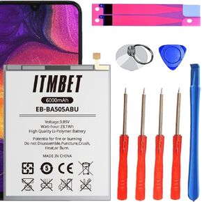 Battery for Samsung Galaxy A50, [4700mAh] Upgraded 2022 New 0 Cycle Battery Replacement for A505F /A30 SM-A305 /A20 A205FN A202F /A30s SM-A307,EB-BA505ABU with Professional Replacement Tool Kits