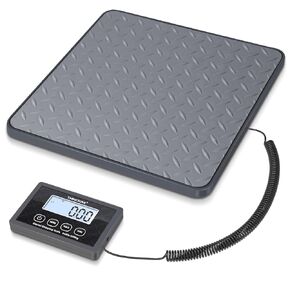 Shipping Scale, 440lb/1oz Digital Heavy Duty Postal Scale, Strong Steel Platform, Postage Scale with Hold/Tare/LCD Display, Scale for Packages, Luggage Scale, Battery&AC Adapter Included