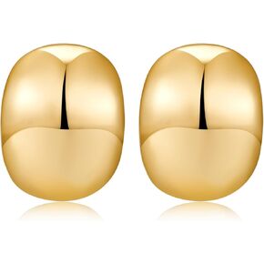 HESSAWELL Gold Triangle Stud Earrings Polished Gold Stud Earrings for Women Fashion Jewelry