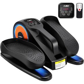 AODI Under Desk Elliptical Machine, Ellipse Leg Exerciser for Seniors Adults, Adjustable Speeds Elliptical Trainer with Remote Control, Quiet & Portable Mini Seated Pedal Exerciser for Home Office Use