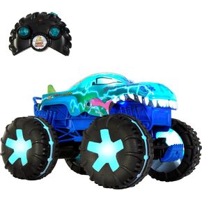 Hot Wheels Rc Monster Trucks Unstoppable Tiger Shark in 1:15 Scale, Remote-Control Toy Truck with Terrain Action Tires