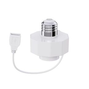 Outdoor Camera Charger Adapter Light Socket USB Adapter Smart Light Socket Bulb Socket USB Adapter, Light Socket USB Ports 5V=1.5A（Not Included Smart Bulbs）(Two Pieces)