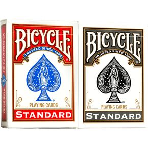 Bicycle Rider Back Playing Cards, Standard Index, Poker Cards, Premium Playing Cards, Red & Blue, 2 Count (Pack of 1)