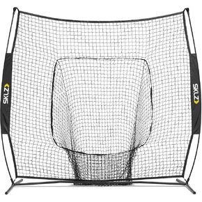 SKLZ Portable Baseball and Softball Hitting Net with Vault, Black, 7 x 7 feet