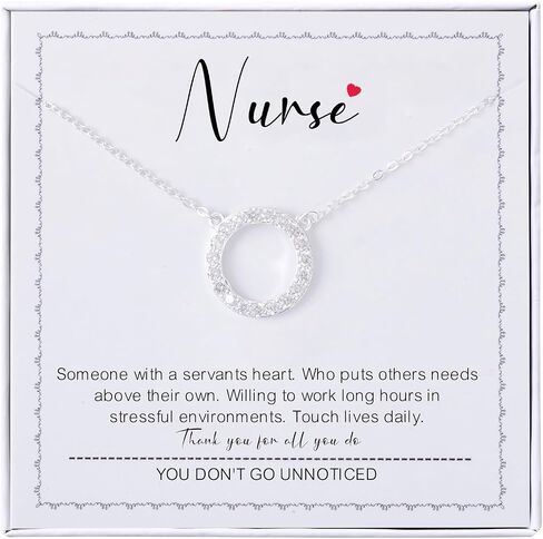 Bonus Sister Gifts - Sterling Silver Simple Circle Necklace Bezel Pendant Sparkly Cubic Zirconia Halo Necklaces for Women Girls in Saudi Arabia