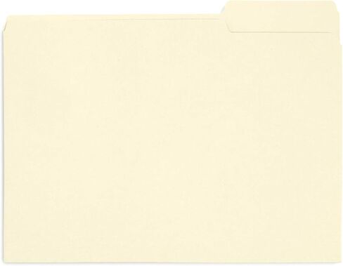 Blue Summit Supplies 100 White File Folders, 1/3 Cut Tab with Assorted Positions, Letter Size, Great for Organizing and Easy File Storage, 100 Pack in Saudi Arabia