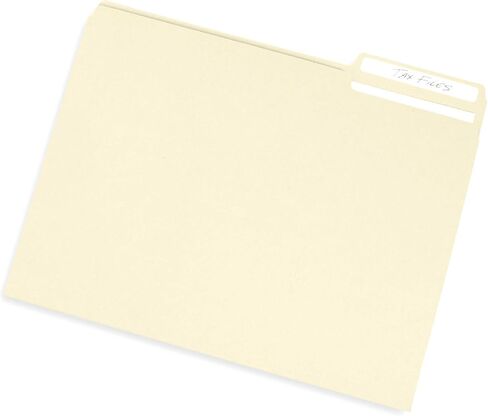 Blue Summit Supplies 100 White File Folders, 1/3 Cut Tab with Assorted Positions, Letter Size, Great for Organizing and Easy File Storage, 100 Pack in Saudi Arabia