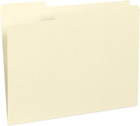 Blue Summit Supplies 100 White File Folders, 1/3 Cut Tab with Assorted Positions, Letter Size, Great for Organizing and Easy File Storage, 100 Pack in Saudi Arabia