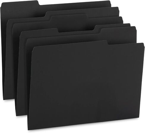Blue Summit Supplies 100 White File Folders, 1/3 Cut Tab with Assorted Positions, Letter Size, Great for Organizing and Easy File Storage, 100 Pack in Saudi Arabia