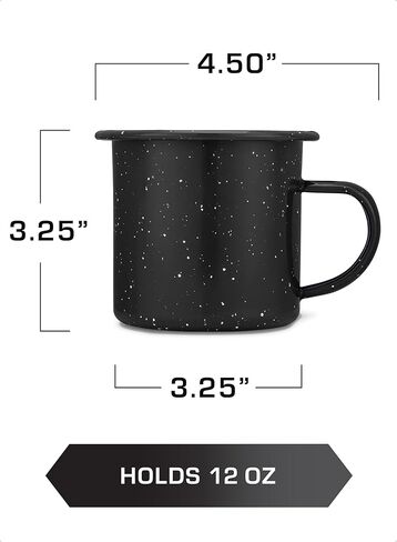 COLETTI Classic Percolator Coffee Pot & Enamel Mug Set — Camping Coffee Pot, Enamel Coffee Mug – Complete Nostalgic Bundle – German Imported Enamel Powder [Blue, 12 Cup] [12 oz, Set of 4] in Saudi Arabia