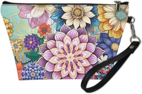 Cozeyat Blue Butterflies Cosmetic Bag Butterflies Gifts PU Leather Makeup Pouch Waterproof Toiletry Pouch for Women Girls in Kuwait