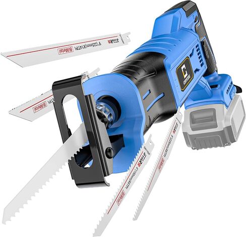 Cordless Reciprocating Saw for DeWalt 20V Max, Brushless Motor Variable Speed, Tool-Free Blade Change, Cerycose Reciprocating saw with LED Light,4 Saw Blades for Metal Wood PVC Cutting, No Battery in Saudi Arabia