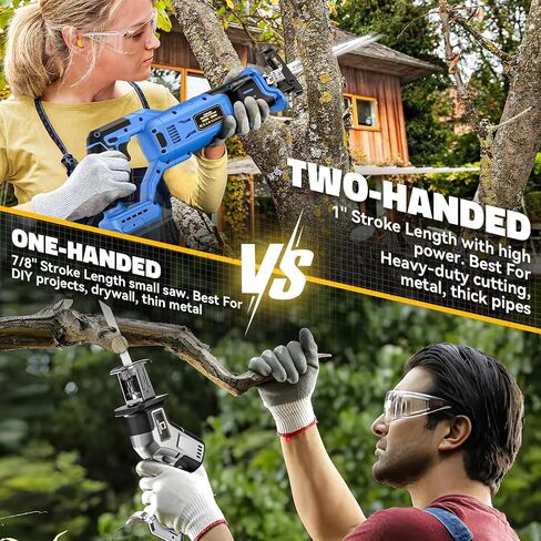 Cordless Reciprocating Saw for DeWalt 20V Max, Brushless Motor Variable Speed, Tool-Free Blade Change, Cerycose Reciprocating saw with LED Light,4 Saw Blades for Metal Wood PVC Cutting, No Battery in Saudi Arabia