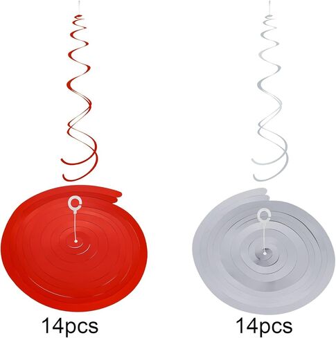 Gold Ceiling Swirl Foil Decorations Hanging Plastic Streamer Themed Swirl Party Decoration for Wedding Thanksgiving Day Graduation Celebration, Pack of 28 in Kuwait