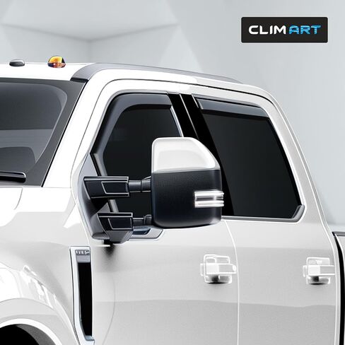 CLIM ART in-Channel Incredibly Durable Rain Guards for Chevrolet (Chevy) Silverado/GMC Sierra 2014-2018 Crew Cab, Truck Accessories, Vent Window Visors, Original Window Deflectors, 4pcs - 614224 in Saudi Arabia