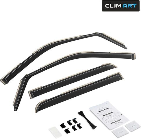 CLIM ART in-Channel Incredibly Durable Rain Guards for Chevrolet (Chevy) Silverado/GMC Sierra 2014-2018 Crew Cab, Truck Accessories, Vent Window Visors, Original Window Deflectors, 4pcs - 614224 in Saudi Arabia