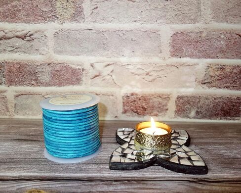 1mm Round Leather Cord for Jewelry Making, Genuine Leather String Cording, Bracelets, Necklaces, Beading and Hobby Project, Pendent, DIY Craft, Roll of 21.87 Yards, Vintage, (Medium Brown) in Kuwait