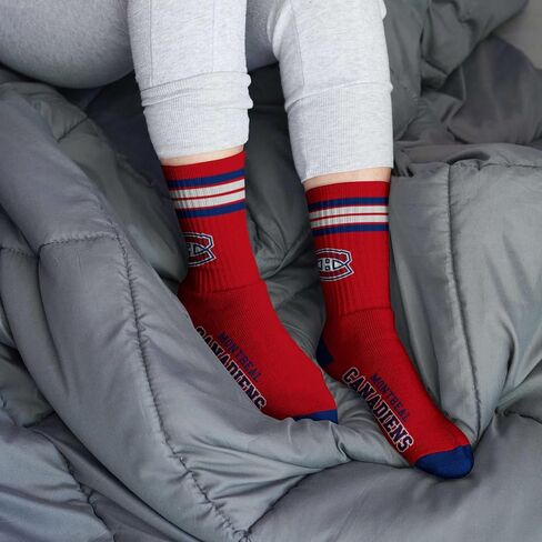 جوارب دائرية للرجال من For Bare Feet NCAA 4 Stripe Deuce، كعب قطران نورث كارولينا، مقاس متوسط ​​(5-10) in Saudi Arabia
