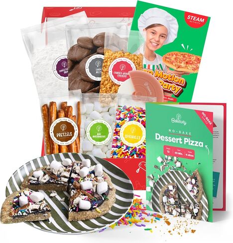 BAKETIVITY No-Bake Crunch Bars Kids Baking Kit & STEAM Lessons | No Oven Required, Easy to Make Crunch Chocolate Bars for Kids Ages 6+ | Kids Baking Set with Pre-Measured Ingredients | Fun Kids Gift in Saudi Arabia