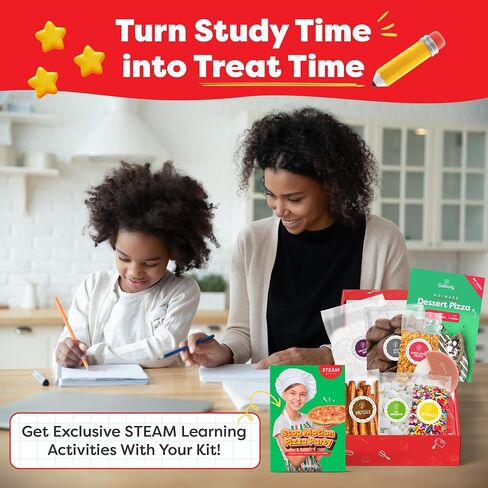 BAKETIVITY No-Bake Crunch Bars Kids Baking Kit & STEAM Lessons | No Oven Required, Easy to Make Crunch Chocolate Bars for Kids Ages 6+ | Kids Baking Set with Pre-Measured Ingredients | Fun Kids Gift in Saudi Arabia