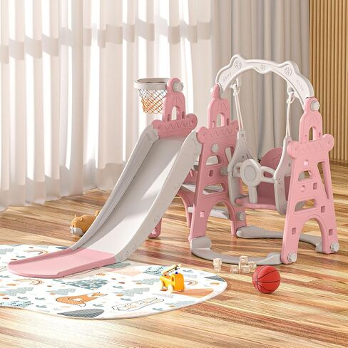 NYEEKOY 4-in-1 Toddler Slide & Swing Set for Toddlers Age 1-3 in Saudi Arabia