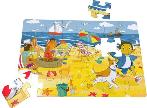Upbounders Little Likes Kids - Splash Park Jumbo Puzzle, 48 Pieces, Beginner Jigsaw Floor Puzzle with Multicultural Family Children Preschoolers at Play, Age 4-8 in Saudi Arabia