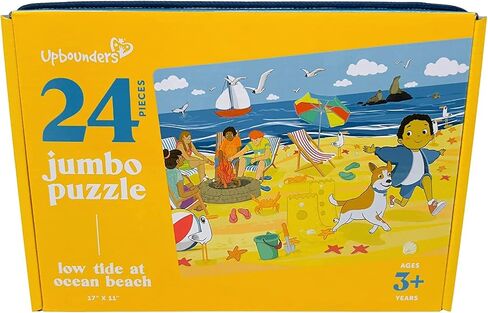 Upbounders Little Likes Kids - Splash Park Jumbo Puzzle, 48 Pieces, Beginner Jigsaw Floor Puzzle with Multicultural Family Children Preschoolers at Play, Age 4-8 in Saudi Arabia