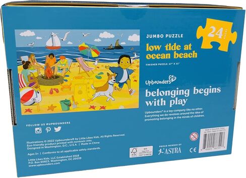 Upbounders Little Likes Kids - Splash Park Jumbo Puzzle, 48 Pieces, Beginner Jigsaw Floor Puzzle with Multicultural Family Children Preschoolers at Play, Age 4-8 in Saudi Arabia