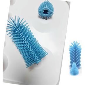 2 Pack Baby Bottle Cleaner Replacement Heads, for Electric Bottle Brush and Nipple Brush, Compatible with Baby Bottle Brush Set, Travel Bottle Brush Set and Silicone Bottle Brushes (Grey)