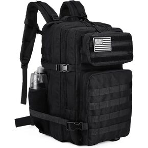 BAIXINGBAGS 45L Tactical Backpack Waterproof Military Backpack for Men Tactical Operations Highland Tactical Assault Backpack (Black_45L)