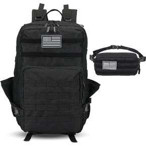 BAIXINGBAGS 45L Tactical Backpack Waterproof Military Backpack for Men Tactical Operations Highland Tactical Assault Backpack (Black_45L)