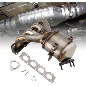 KAC Catalytic Converter Industrial Grade Stainless Steel for Accord 03-07,Pilot 05-08,TL 04-08,Odyssey 05-10,MDX 03-09,Ridgeline 06-08,Vue 04-07 OEM.No # 16451 674849 641356 2Pcs ​(EPA Compliant)