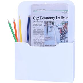 Antner 3 Pack Magnetic File Holder Magnetic Wall File Organizer Refrigerator Storage Pocket Mail Planners Case, L/M/S Size