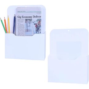 Antner 3 Pack Magnetic File Holder Magnetic Wall File Organizer Refrigerator Storage Pocket Mail Planners Case, L/M/S Size in Kuwait