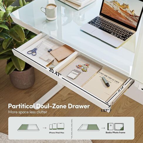 BANTI Electric Standing Desk with Drawers, 48 inch Whole-Piece Glass Desktop, Height Adjustable Stand up Sit Stand Home Office Ergonomic Workstation, Black Tabletop in Kuwait