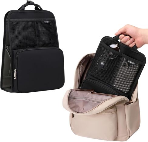 حقيبة ظهر صغيرة لتنظيم حقيبة اليد والمحفظة والنزهة والتخييم - مقسم حقيبة معزولة مقاومة للماء وقابلة للطي - ملحقات السفر للنساء والرجال in Kuwait