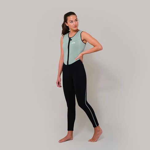 جيل إمرأة ديناميكي طويل جين بلا أكمام 3 مللي متر النيوبرين بذلة الرياضات المائية الحرارية مجداف مجلس سوب التجديف السباحة تصفح in Kuwait