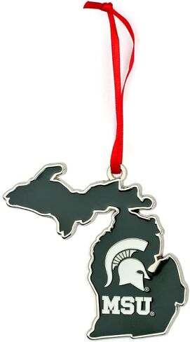 Auburn Tigers State Shaped Metal Christmas Ornament in Saudi Arabia