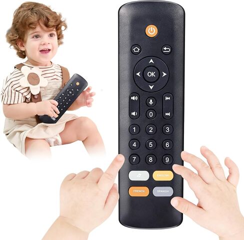 Baby TV Remote Toy - Baby Early Learning Toys, Baby Musical Toys, Toddler Toys with Realistic Play, Lights, and Sounds - Boys Girls Toys Gift for 1 2 Year Old in Kuwait