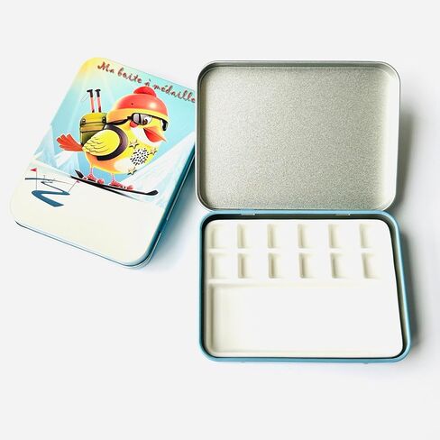 Bower Bird Travel Portable Ceramic Watercolor Palette 12 Well, Ceramic Palette, Porcelain Palette, Paint Palette in Saudi Arabia